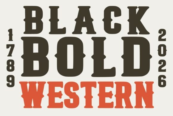 Black Bold Western: The Vintage Typeface for Strong Brand Identity