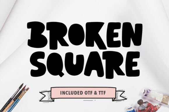 Broken Square: The Bold Display Font for Impactful Brand Identity