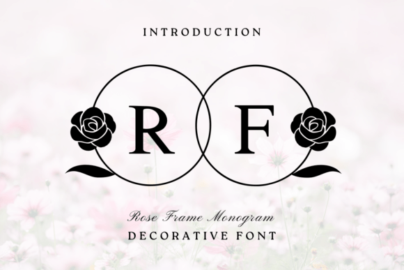 Rose Frame Monogram: A Floral Typeface for Elegant Web Design