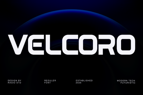 Velcoro Typeface: A Cybernetic Display Font for Bold Web Design