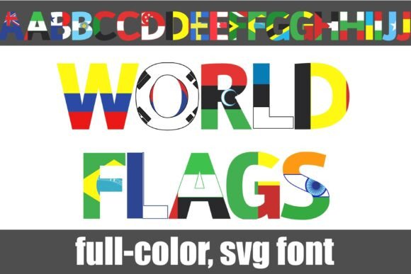 World Flags: A Premium Color Font for Global Campaigns
