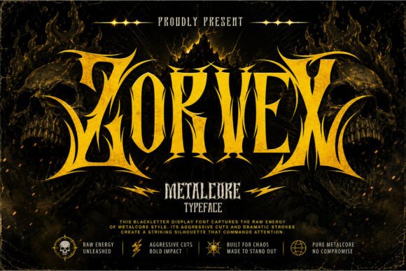 Zorvex: A Blackletter Typeface for Bold Editorial Identity